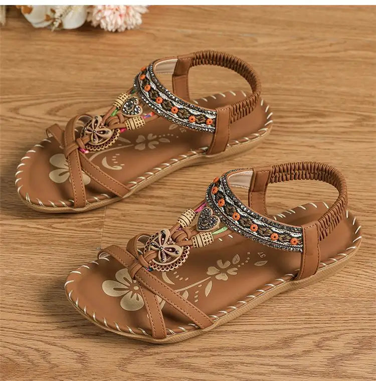 Casual Floral Charm Sandals