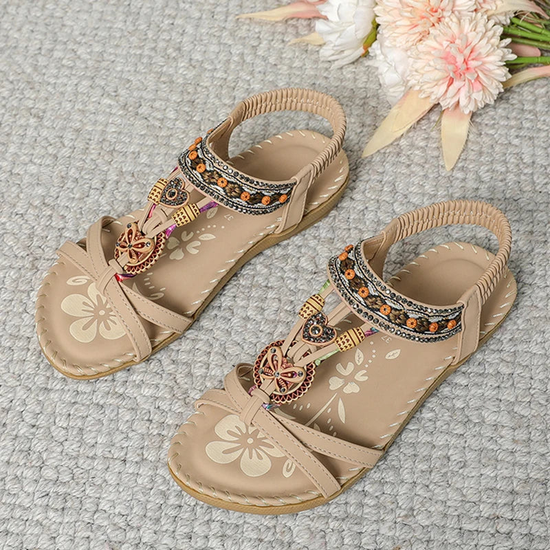 Casual Floral Charm Sandals