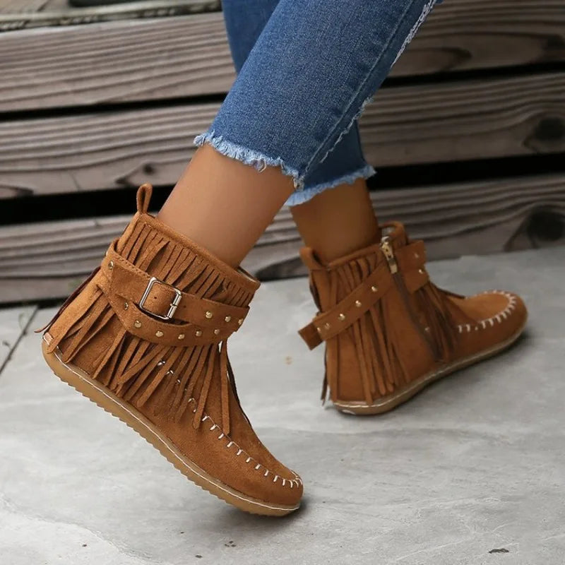 Fringe Suede Boots