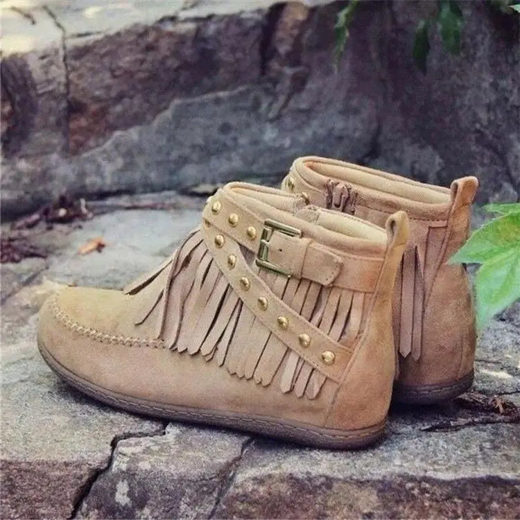 Fringe Suede Boots