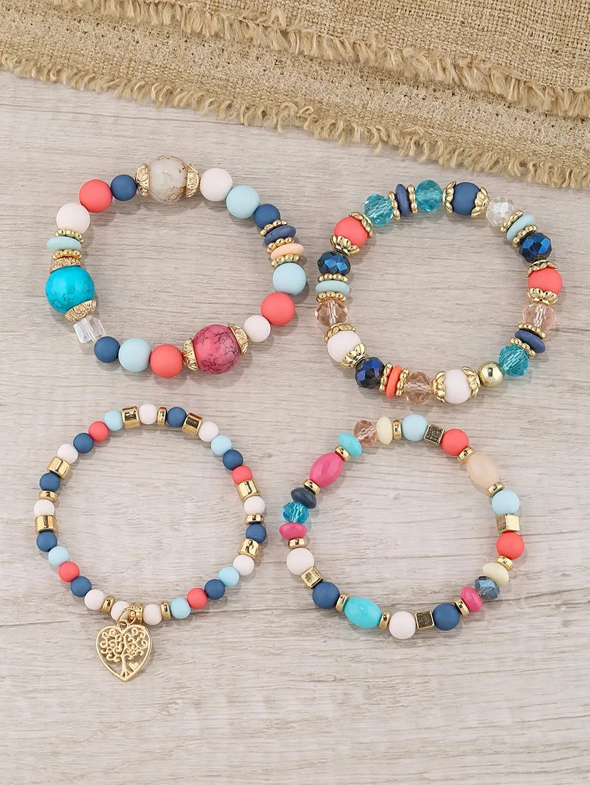 Boho Tree Charm Bracelet Set