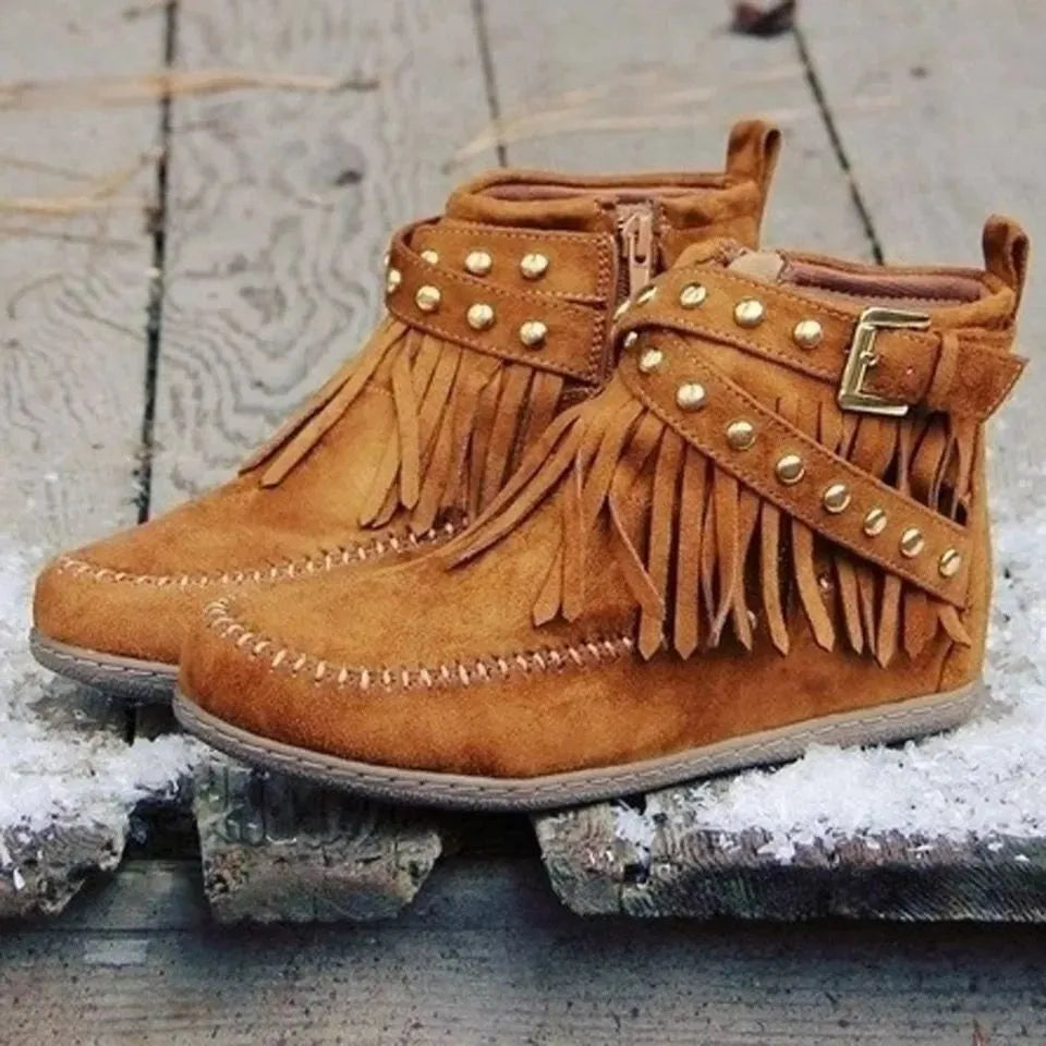 Fringe Suede Boots