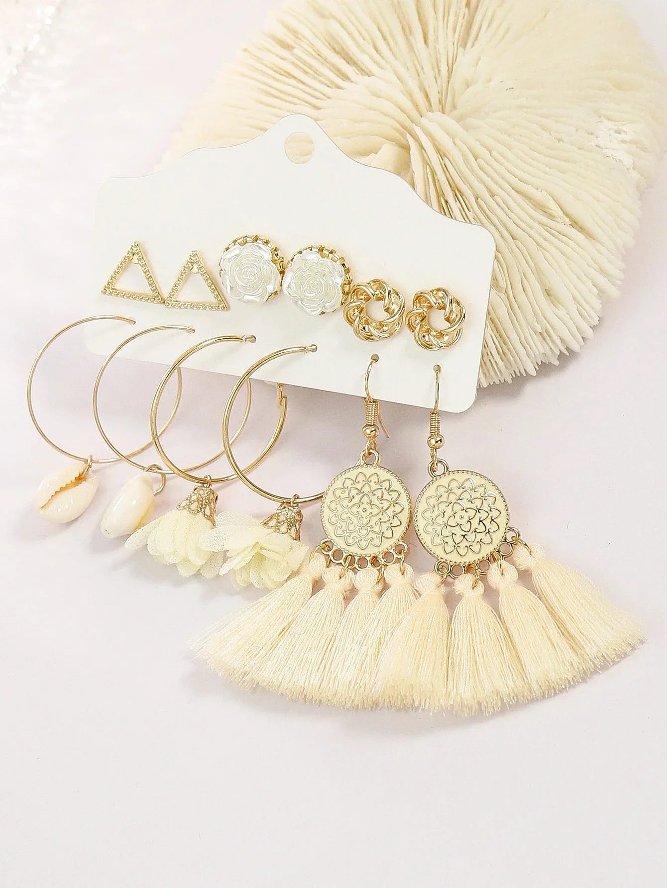 Versatile Golden Earrings & Ear Studs