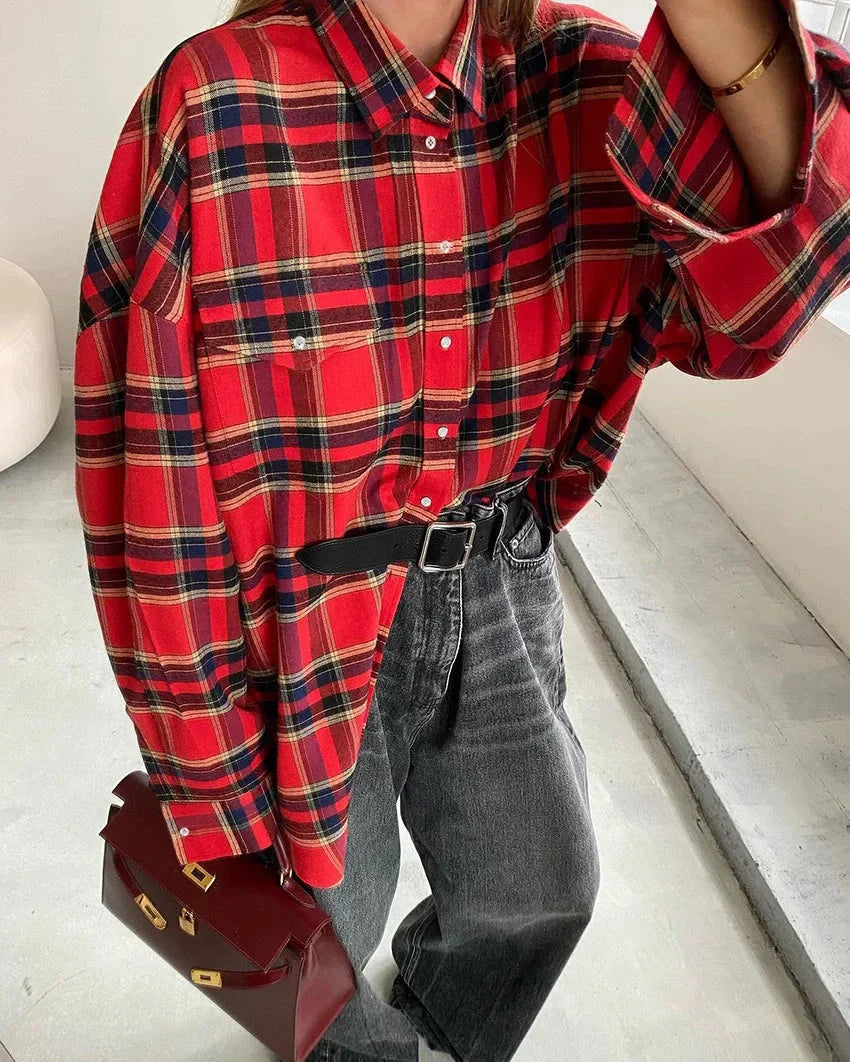 Oversized Plaid Shirt