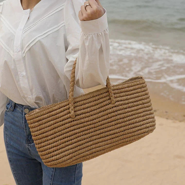 Coastal Straw Tote Bag