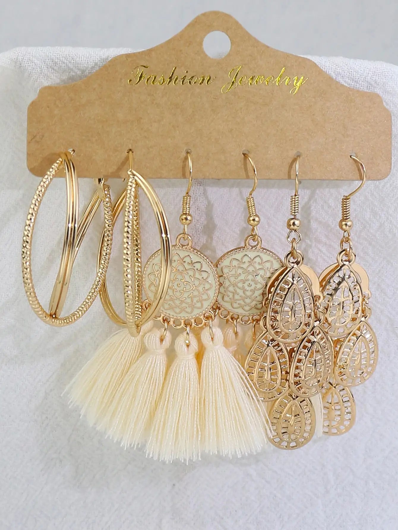 Versatile Golden Earrings & Ear Studs