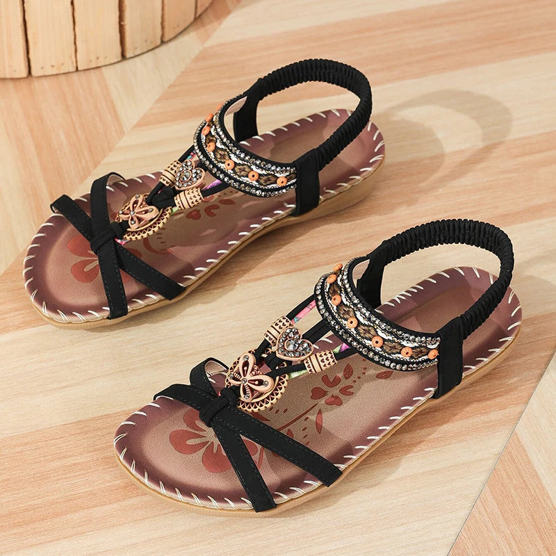 Casual Floral Charm Sandals