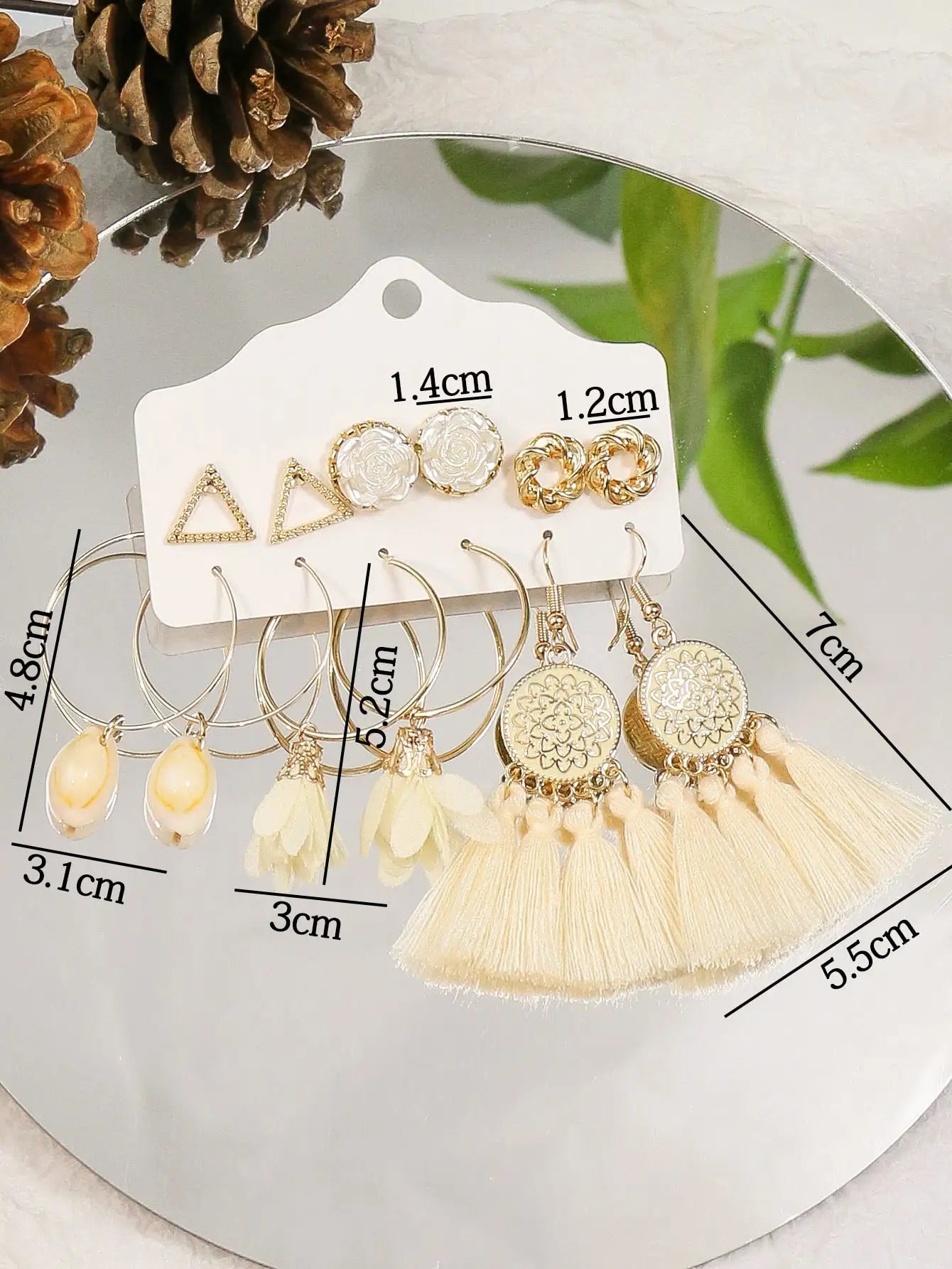 Versatile Golden Earrings & Ear Studs