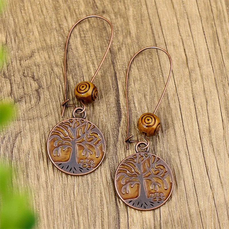 Wooden Drop Dangle Earrings